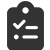 A clipboard list with a checkmark icon